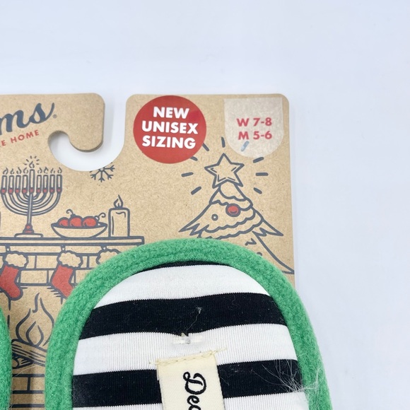 NEW Dearfoams “Yeti To Party” Ugly Christmas Sweater Slipper Mens 5-6 Womens 7-8 - Picture 3 of 5